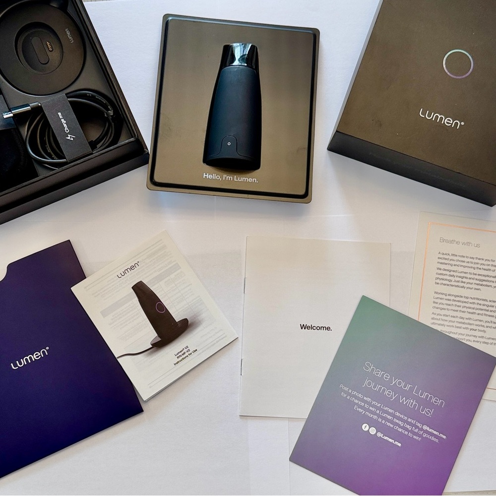 Lumen Metabolism Tracker V2 – Complete Kit – No Subscription Required to Use